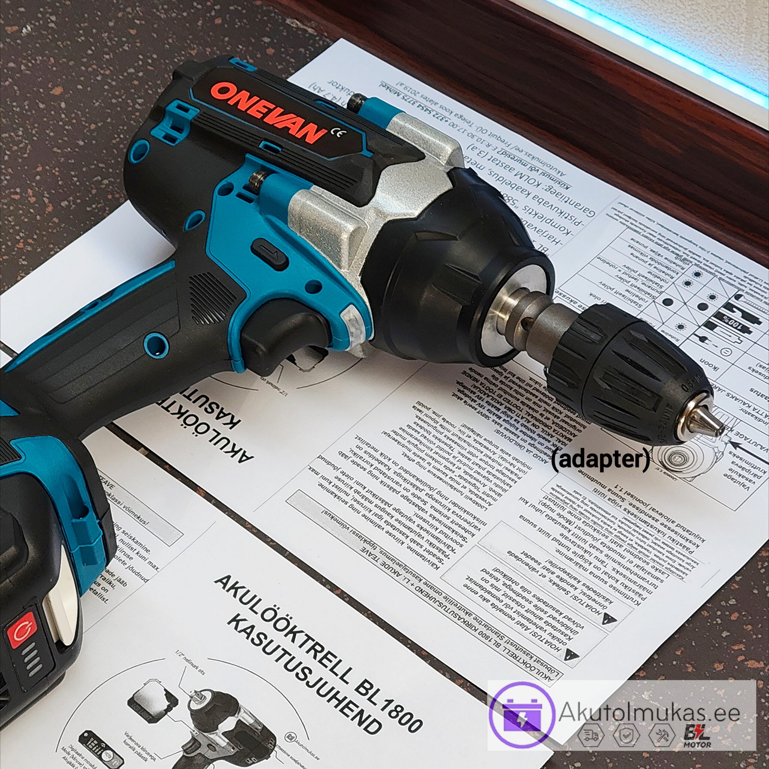 BL1800 PRO akutrelli adapter