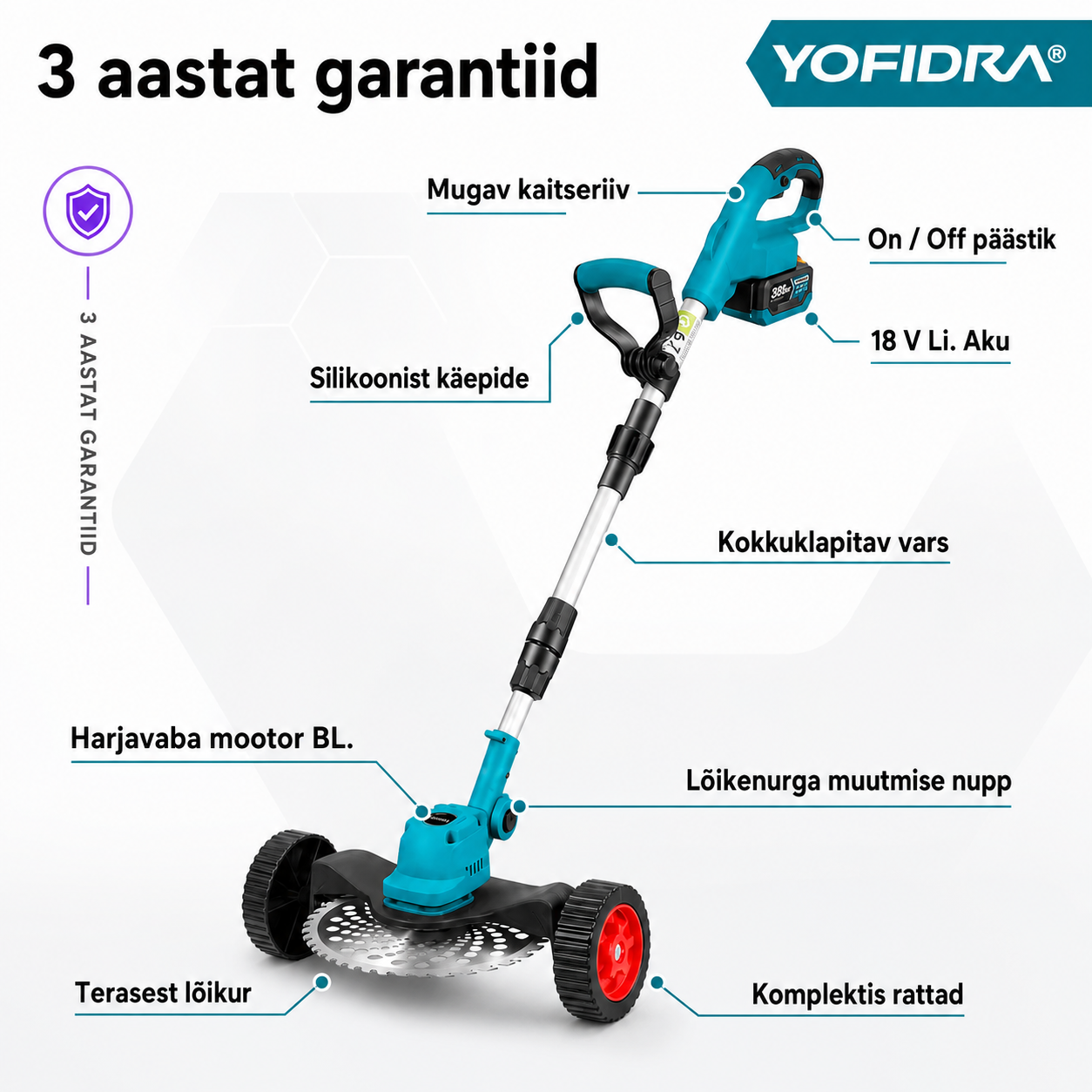 TrimPRO 2 akutrimmeri peamised omadused ja ehitus