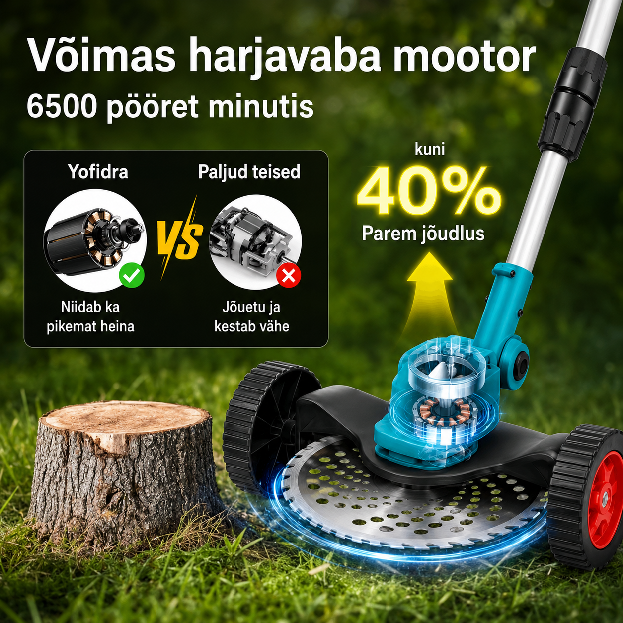 TrimPRO 2 võimas harjavaba mootor ja parem jõudlus